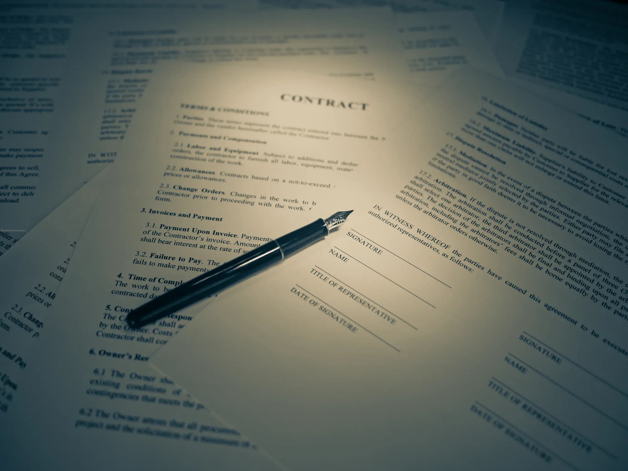 Documenti legali e contratti